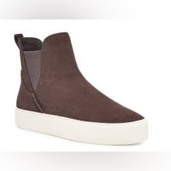 UGG Shoes - UGG Mauna Cloud Gray Suede Pull On Platform Ankle Boots Sneakers Size 10